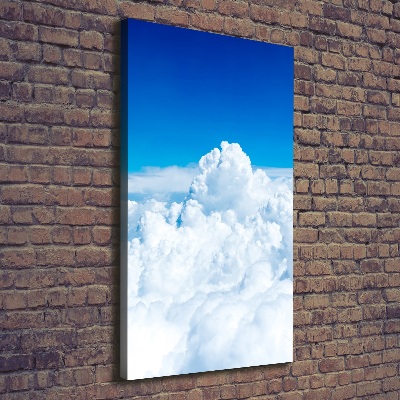 Cuadro canvas decorativo para salón vertical Vuelo sobre las nubes