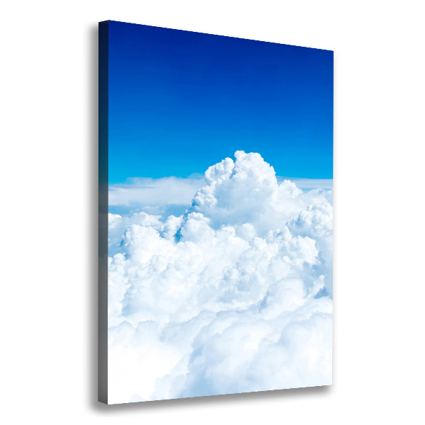 Cuadro canvas decorativo para salón vertical Vuelo sobre las nubes