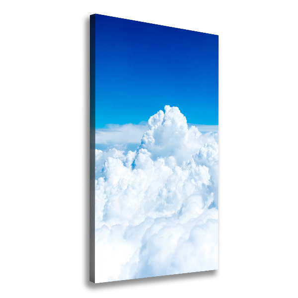 Cuadro canvas decorativo para salón vertical Vuelo sobre las nubes