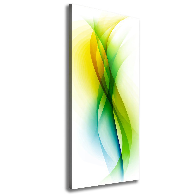 Cuadro moderno en lienzo resistente uv vertical Ondas abstractas