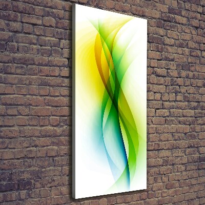 Cuadro moderno en lienzo resistente uv vertical Ondas abstractas