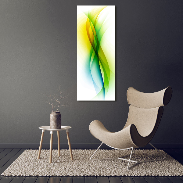 Cuadro moderno en lienzo resistente uv vertical Ondas abstractas