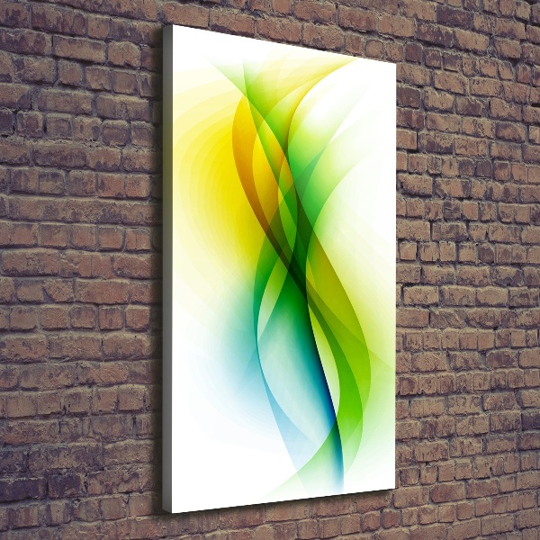 Cuadro moderno en lienzo resistente uv vertical Ondas abstractas