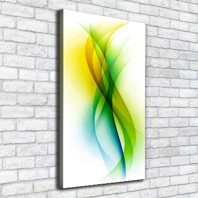 Cuadro moderno en lienzo resistente uv vertical Ondas abstractas