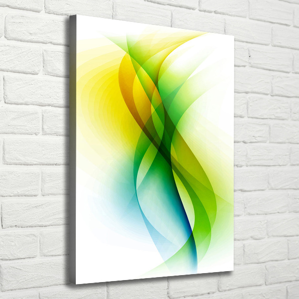 Cuadro moderno en lienzo resistente uv vertical Ondas abstractas