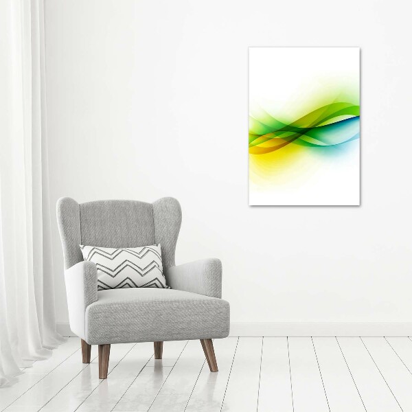 Cuadro moderno en lienzo resistente uv vertical Ondas abstractas