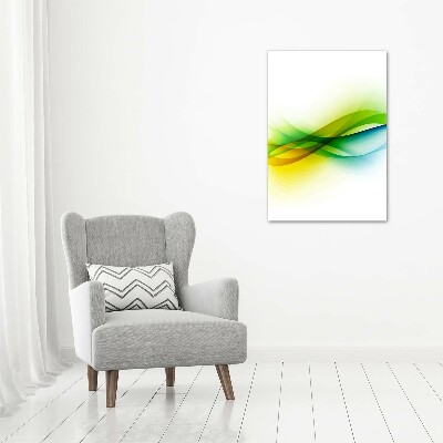 Cuadro moderno en lienzo resistente uv vertical Ondas abstractas