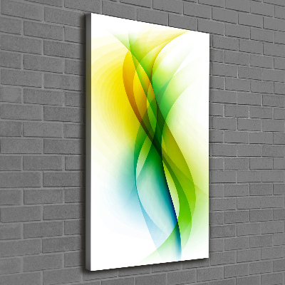 Cuadro moderno en lienzo resistente uv vertical Ondas abstractas