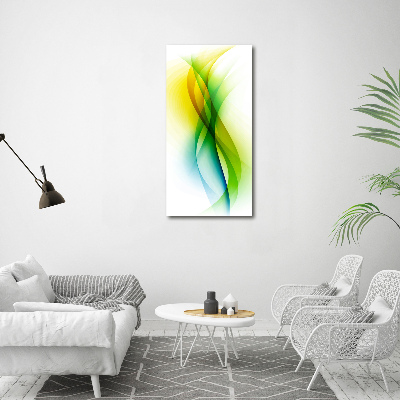 Cuadro moderno en lienzo resistente uv vertical Ondas abstractas