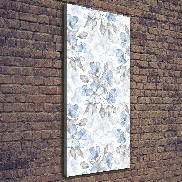 Cuadro canvas decorativo para salón vertical Patrón floral