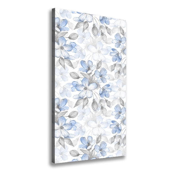 Cuadro canvas decorativo para salón vertical Patrón floral