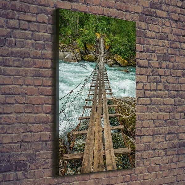 Impresión en lienzo vertical Puente colgante