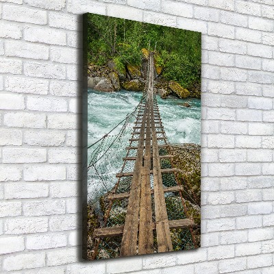 Impresión en lienzo vertical Puente colgante