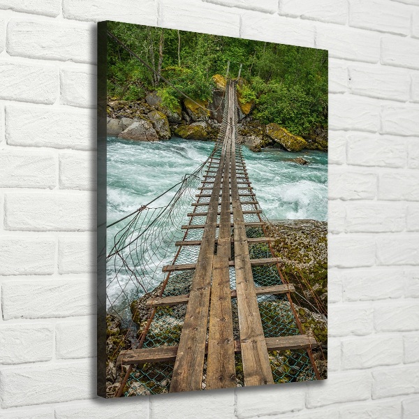 Impresión en lienzo vertical Puente colgante