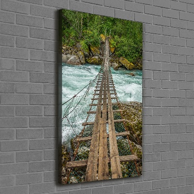Impresión en lienzo vertical Puente colgante