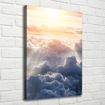 Impresión en lienzo vertical Vuelo sobre las nubes