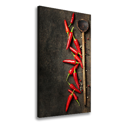 Cuadro canvas decorativo para salón vertical chiles