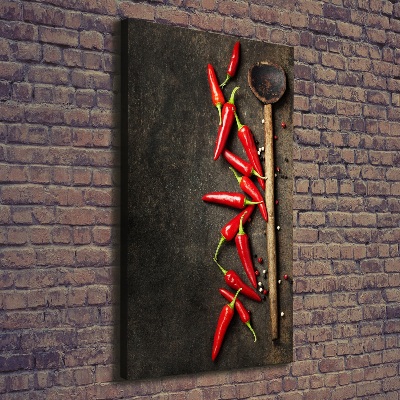 Cuadro canvas decorativo para salón vertical chiles