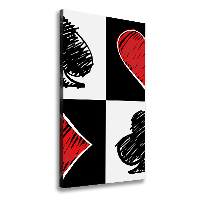 Fotografía en lienzo vertical Palos de cartas