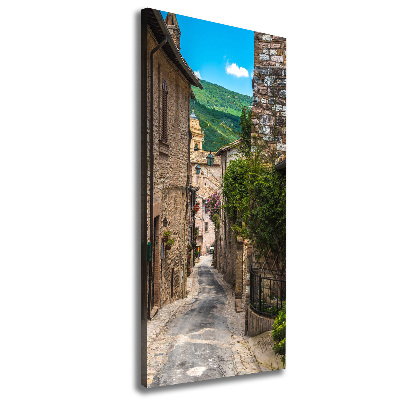 Cuadro canvas decorativo para salón vertical Una calle con encanto