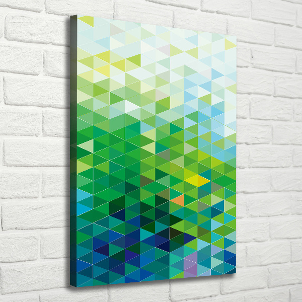 Foto obraz na płótnie pionowy Abstrakcja trójkąty