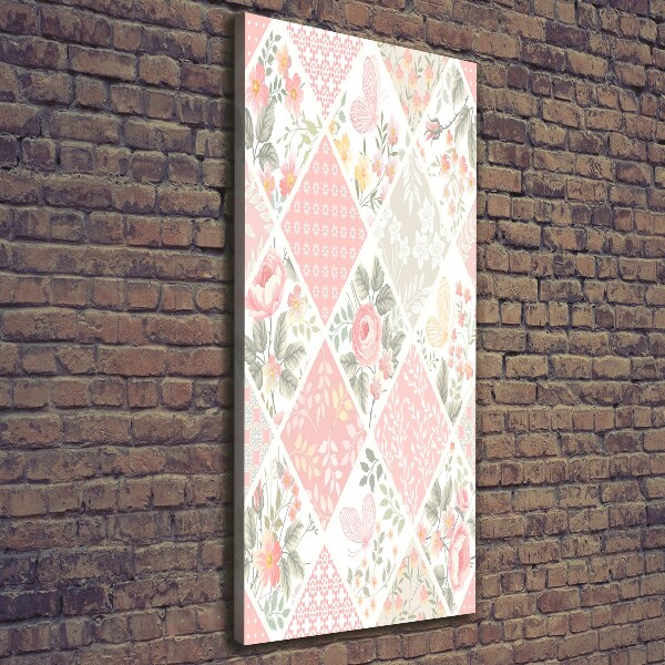 Impresión en lienzo vertical Patrón floral