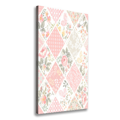 Impresión en lienzo vertical Patrón floral