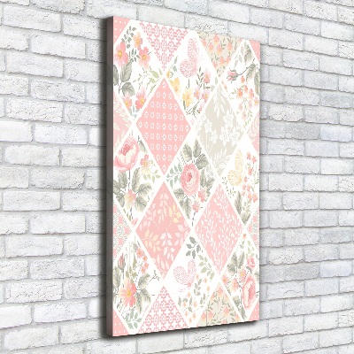 Impresión en lienzo vertical Patrón floral