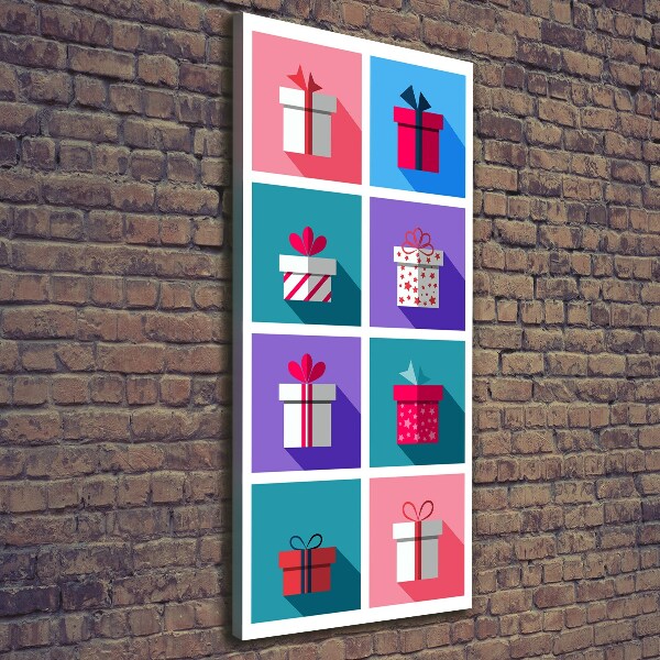 Fotografía en lienzo vertical Presenta