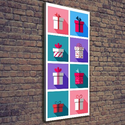 Fotografía en lienzo vertical Presenta