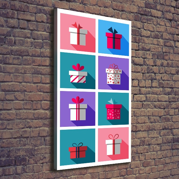 Fotografía en lienzo vertical Presenta