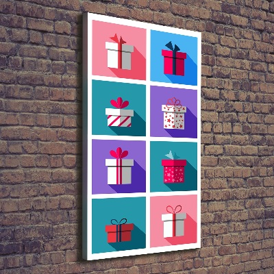 Fotografía en lienzo vertical Presenta