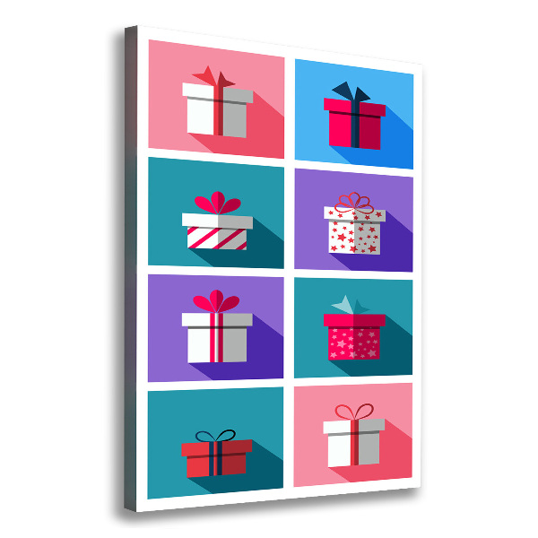 Foto obraz na płótnie do salonu pionowy Prezenty