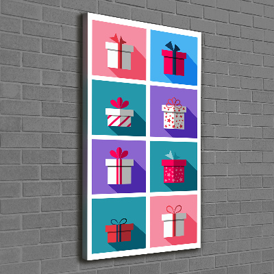 Fotografía en lienzo vertical Presenta