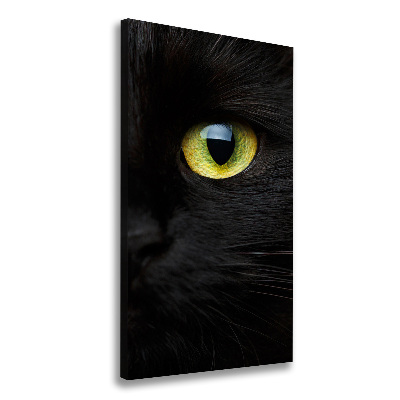 Cuadro canvas decorativo para salón vertical ojos de gato