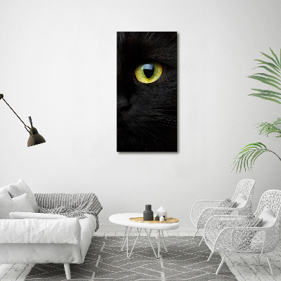 Cuadro canvas decorativo para salón vertical ojos de gato