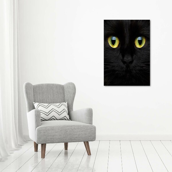 Cuadro canvas decorativo para salón vertical ojos de gato