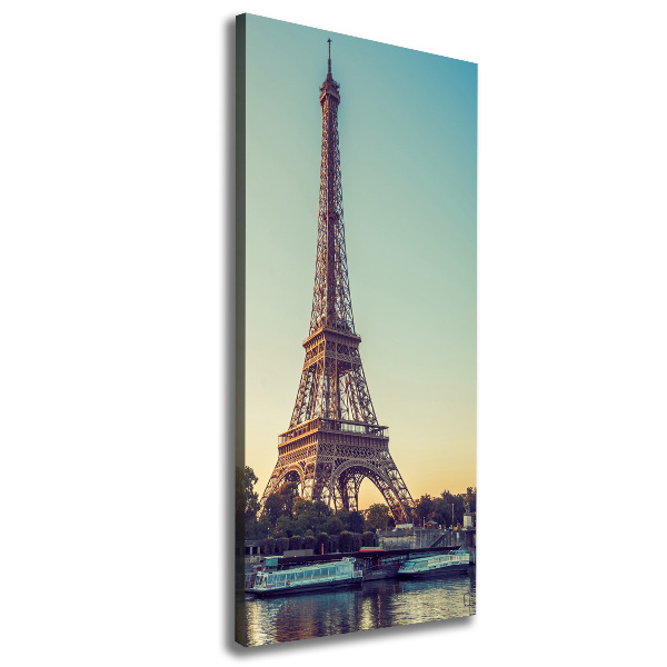 Cuadro canvas decorativo para salón vertical Torre Eiffel de París