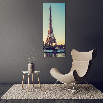 Cuadro canvas decorativo para salón vertical Torre Eiffel de París