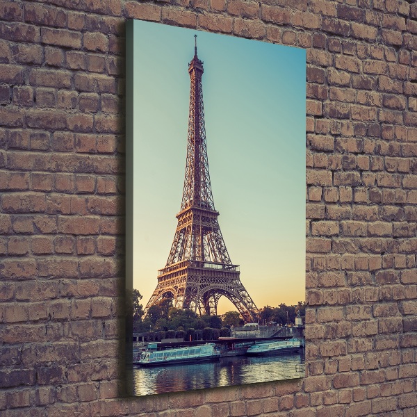 Cuadro canvas decorativo para salón vertical Torre Eiffel de París