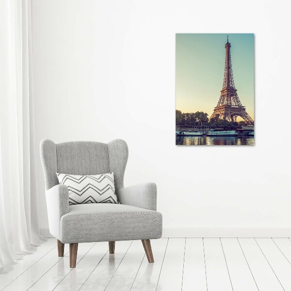Cuadro canvas decorativo para salón vertical Torre Eiffel de París