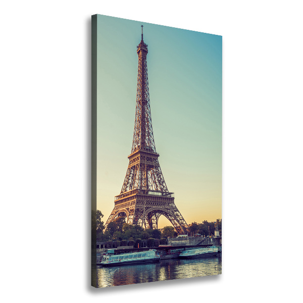 Cuadro canvas decorativo para salón vertical Torre Eiffel de París