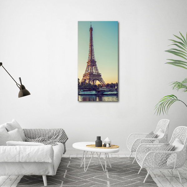 Cuadro canvas decorativo para salón vertical Torre Eiffel de París