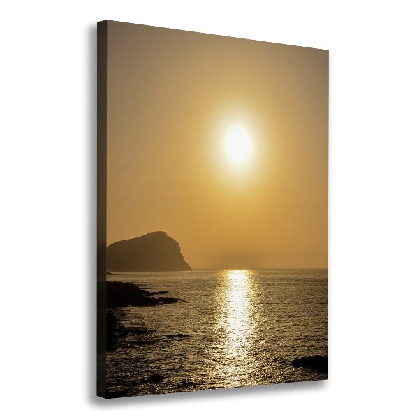 Cuadro moderno en lienzo resistente uv vertical Mar al atardecer