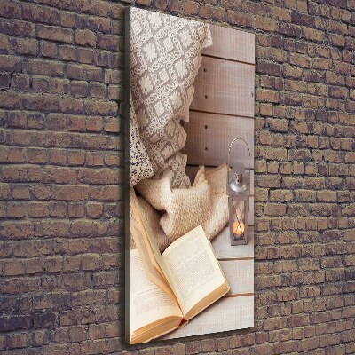 Impresión en lienzo vertical Relajarse con un libro
