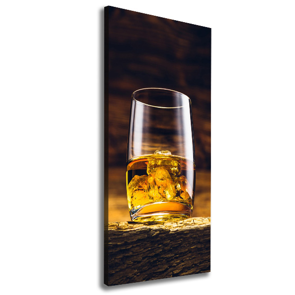 Fotografía en lienzo vertical Bourbon en un vaso