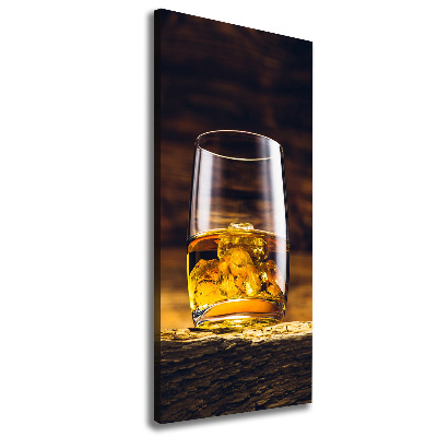 Fotografía en lienzo vertical Bourbon en un vaso
