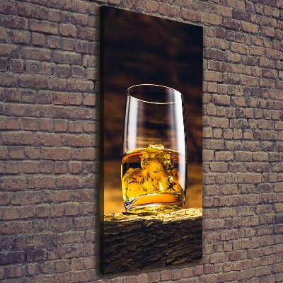 Fotografía en lienzo vertical Bourbon en un vaso