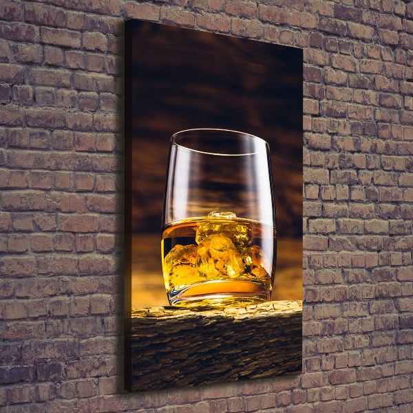 Fotografía en lienzo vertical Bourbon en un vaso