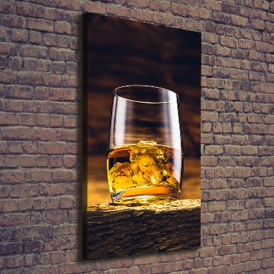 Fotografía en lienzo vertical Bourbon en un vaso